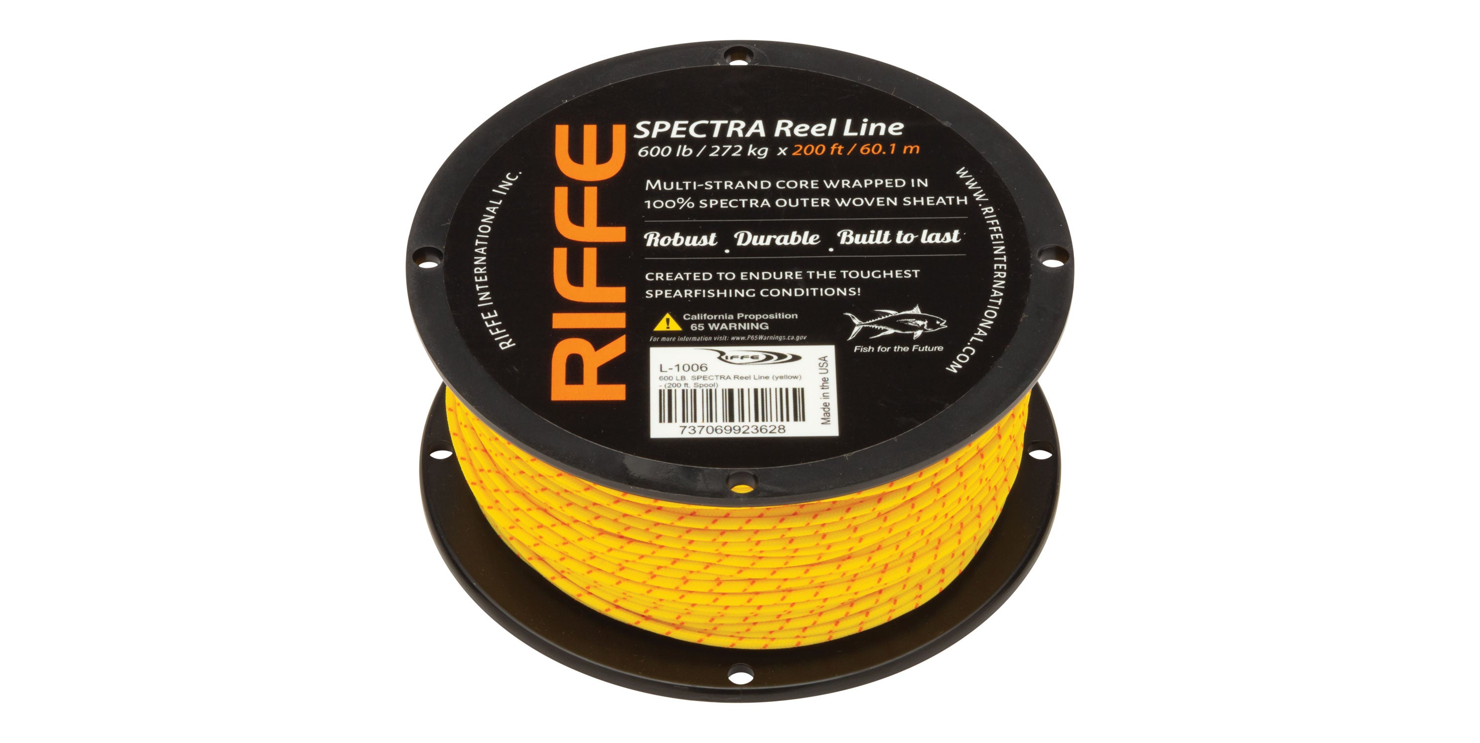 Riffe 600 LB. Spectra Reel Line 200ft Spool