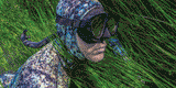 Forrest Simon-Darias in the RIFFE Mantis mask freediving spearfishing