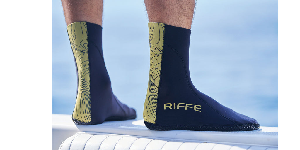 RIFFE 3.5mm Dive Sock Nonskid Fin Bootie spearfishing & Freediving ...