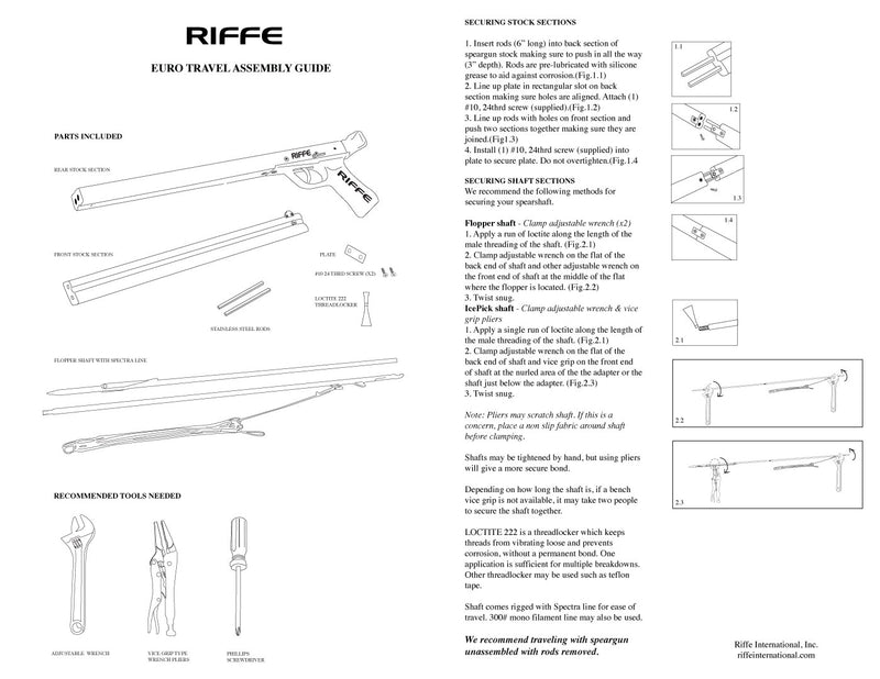 Riffe Enclosed Track Euro Series Speargun