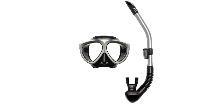 Premium Mask & Snorkel Set - Mantis Silver
