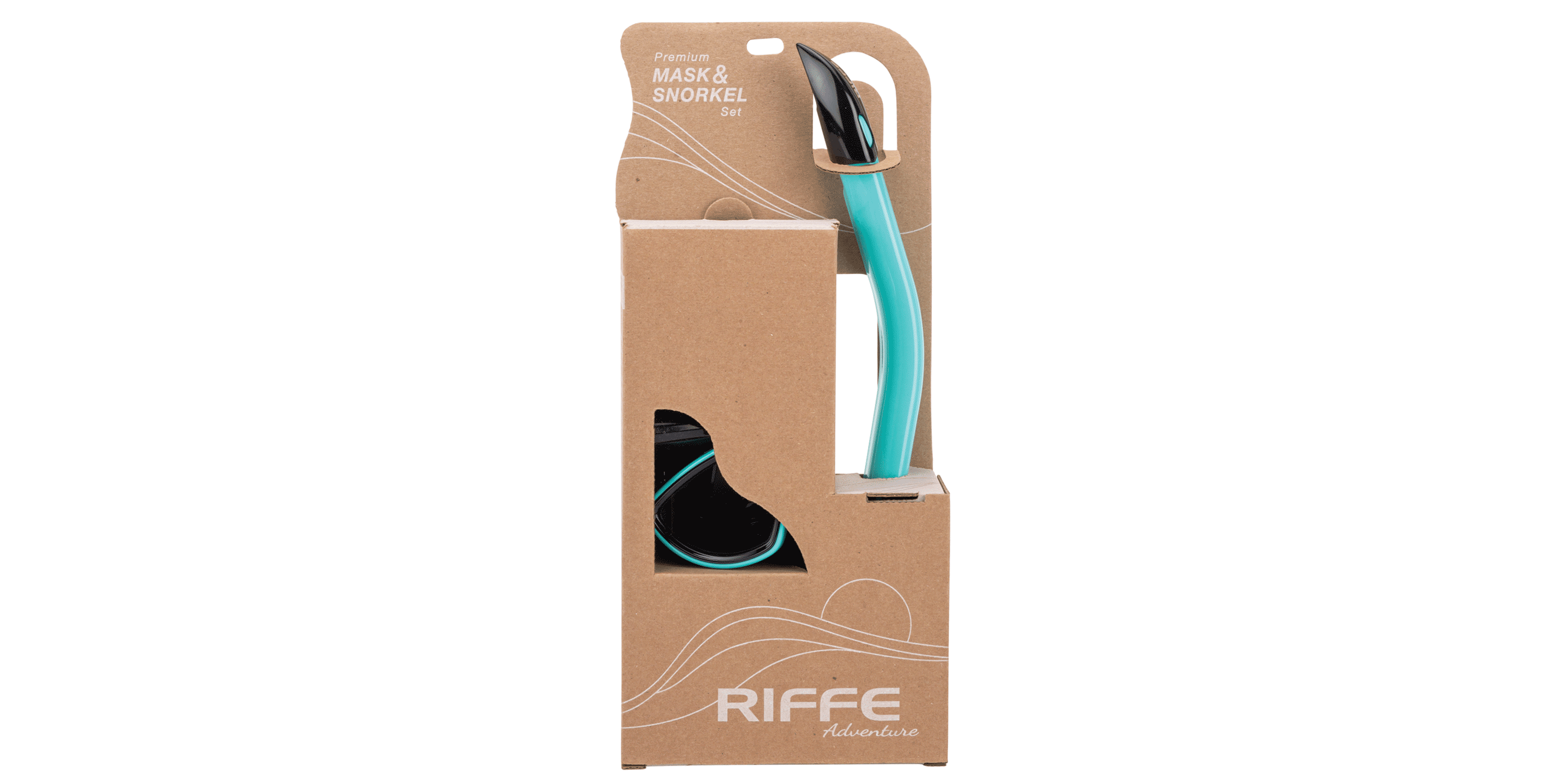 Premium Mask & Snorkel Set Nekton Caribbean Blue RIFFE  Store