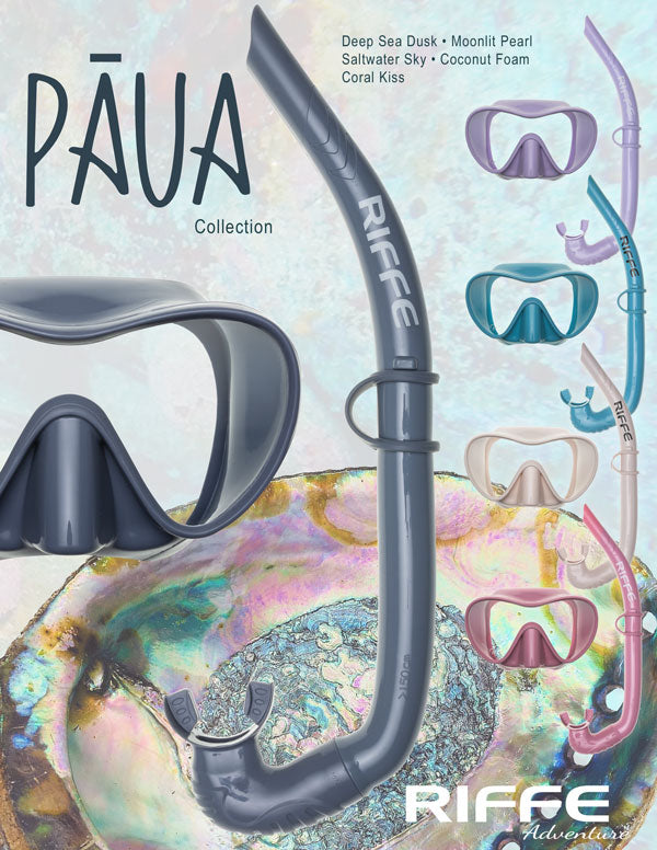 Pāua Collection Mask & Snorkel Set - Coral Kiss – RIFFE Web Store