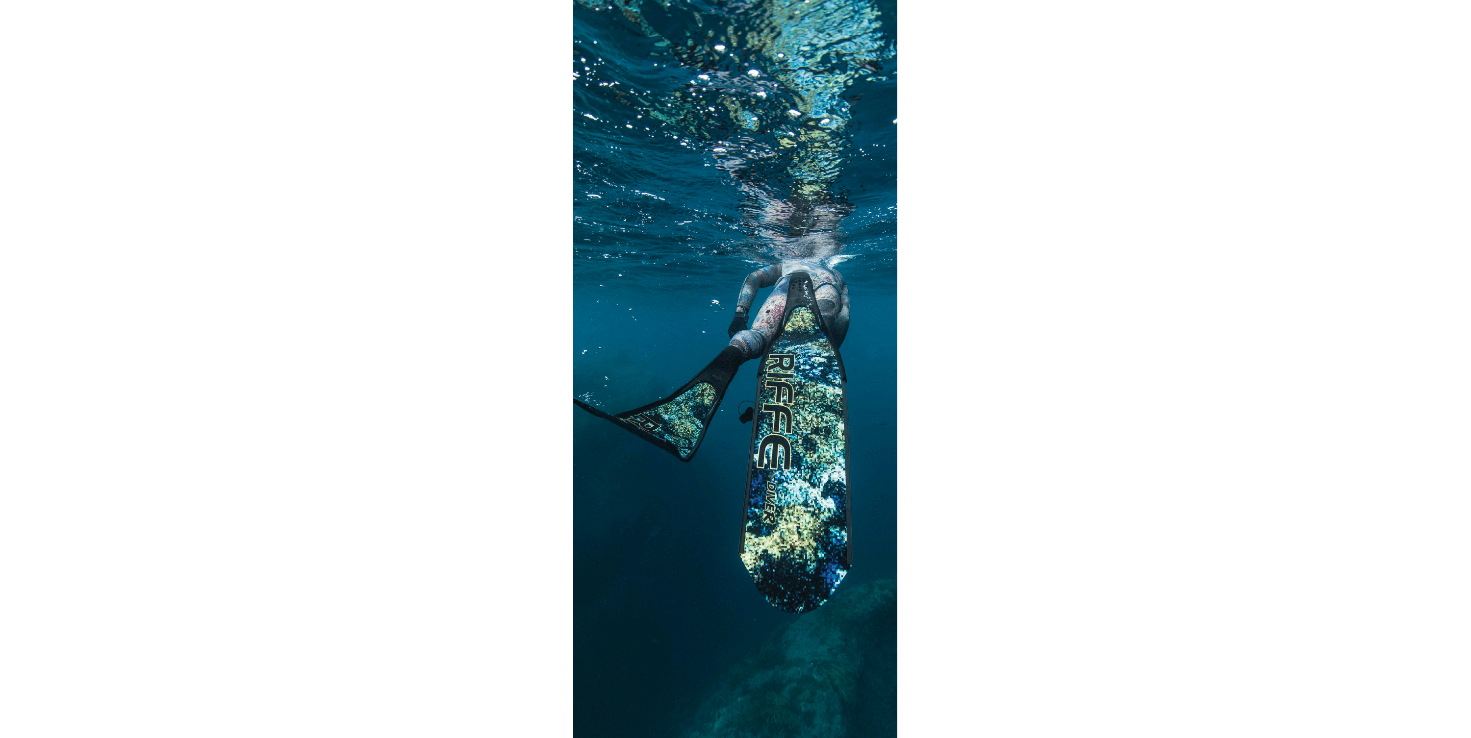 RIFFE by DiveR Digitek© Composite Carbon Fiber Fin Blades MEDIUM